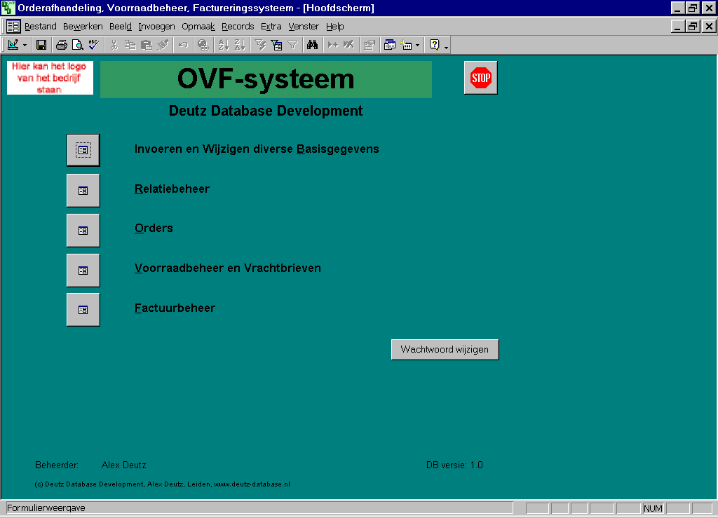 OVF startscherm